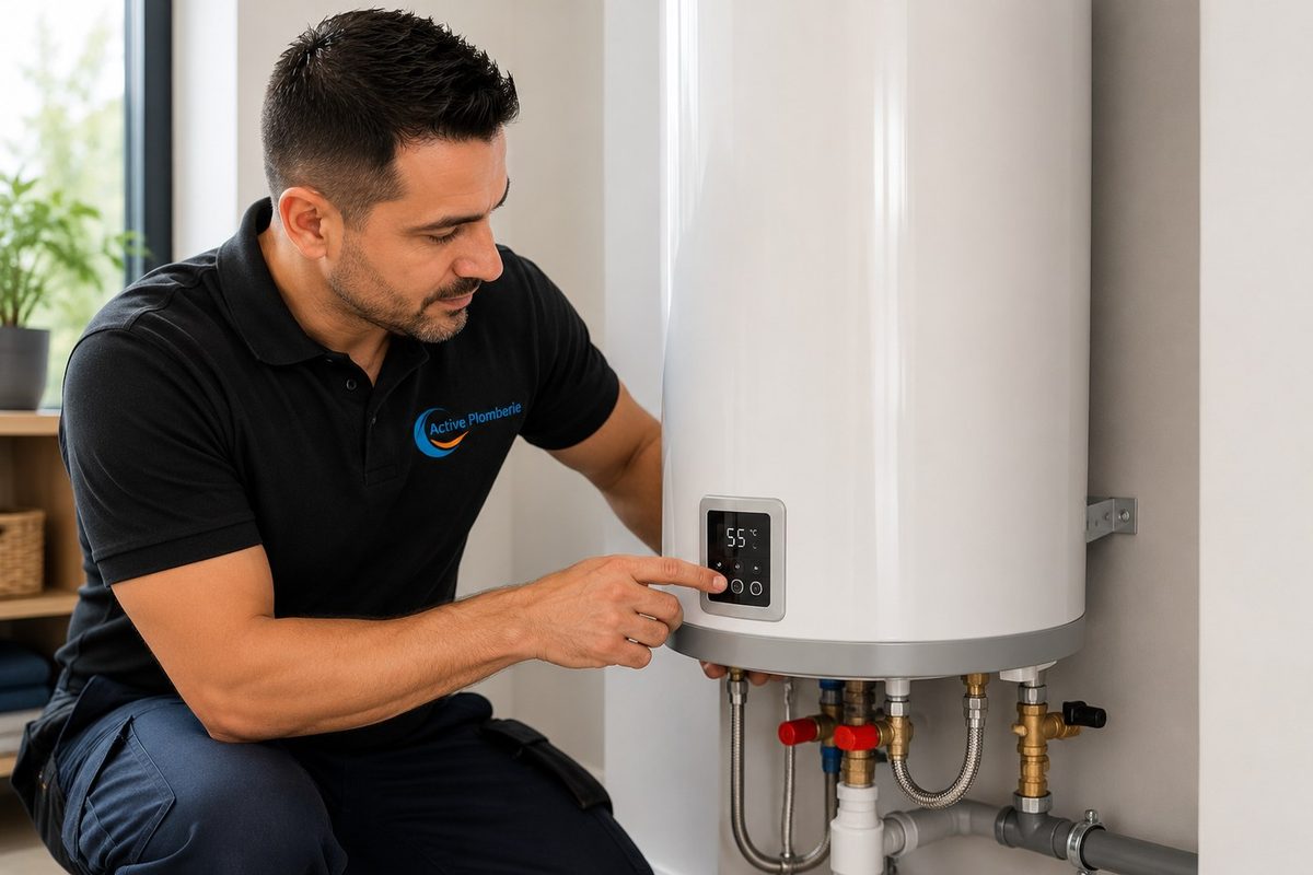 Installation d'un chauffe-eau par Active Plomberie 74